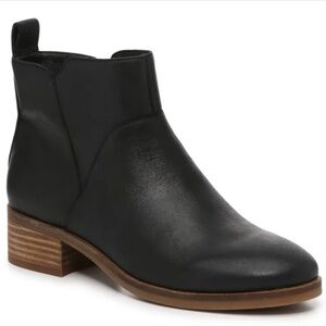 Lucky Brand Prenma Black Leather
Chunky Heel Ankle Boots Booties 11